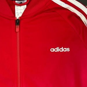 Red Adidas Zip-Up sweatshirt